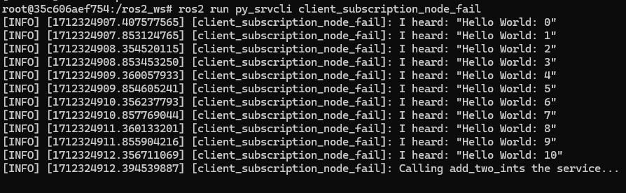 The unexpected behavior when using spin_until_future_complete and spin in the same program.